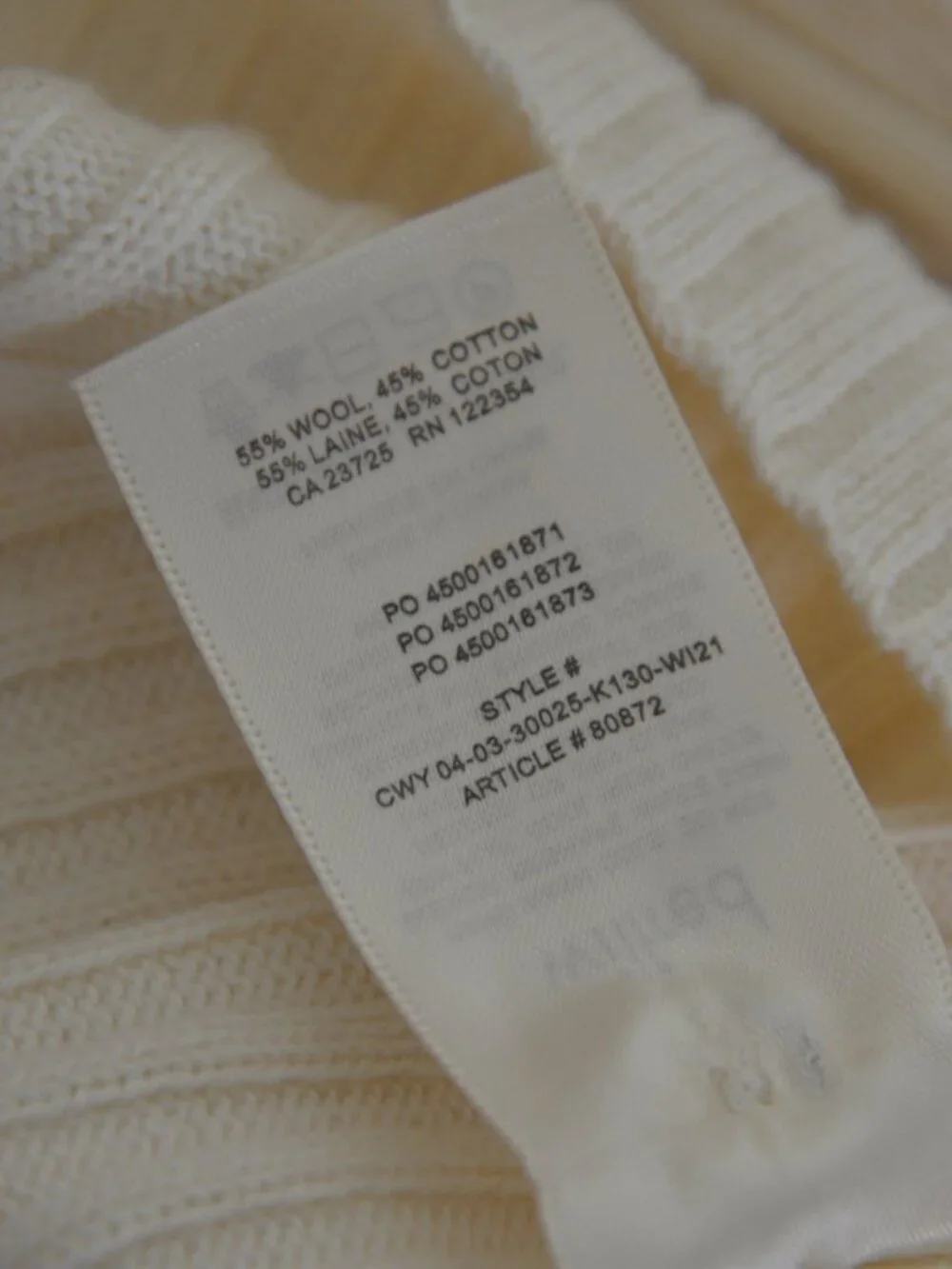 Aritzia Wilfred Manila Cotton Wool Cream Cardigan Sz M - Picture 10 of 10